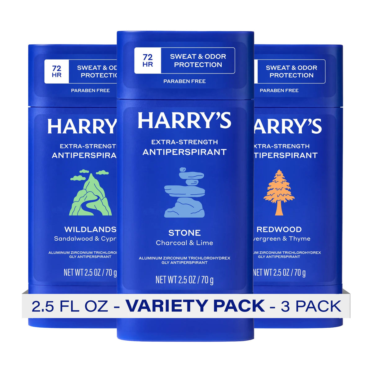 Harry's Extra-Strength Antiperspirant Deodorant 3 Pack front view