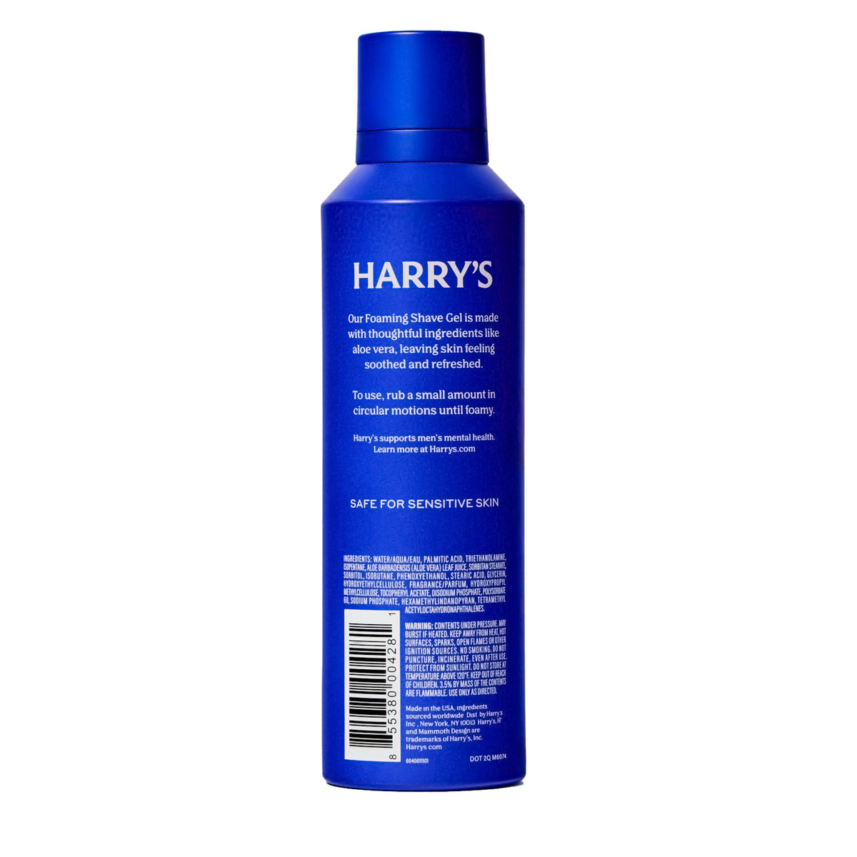 Harry's Foaming Shave Gel with a razor