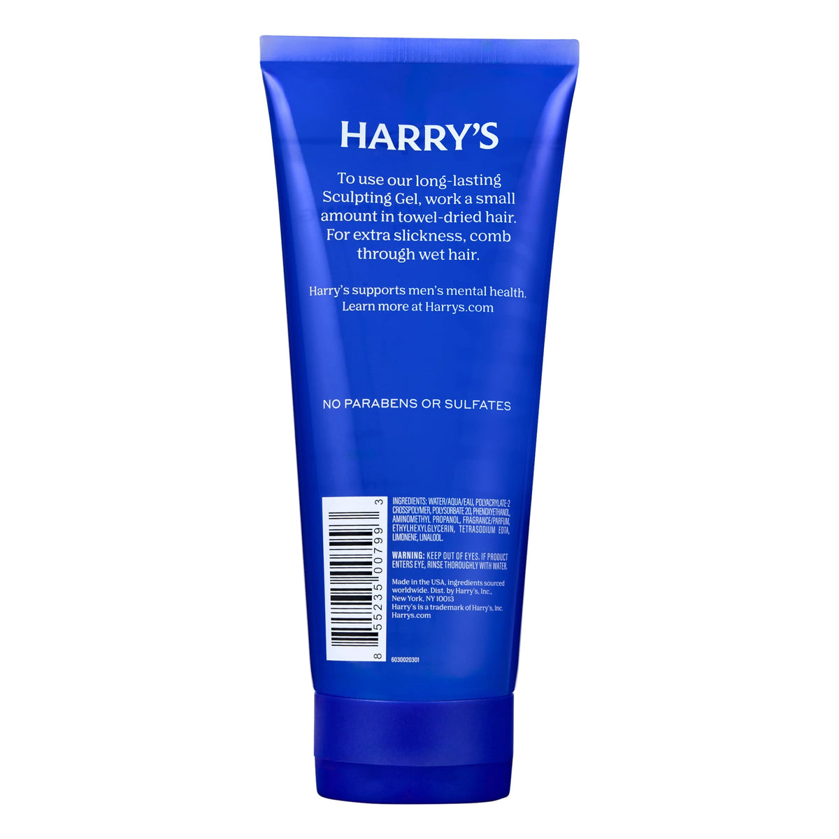 Harry's Hair Gel on towel-dried hair
