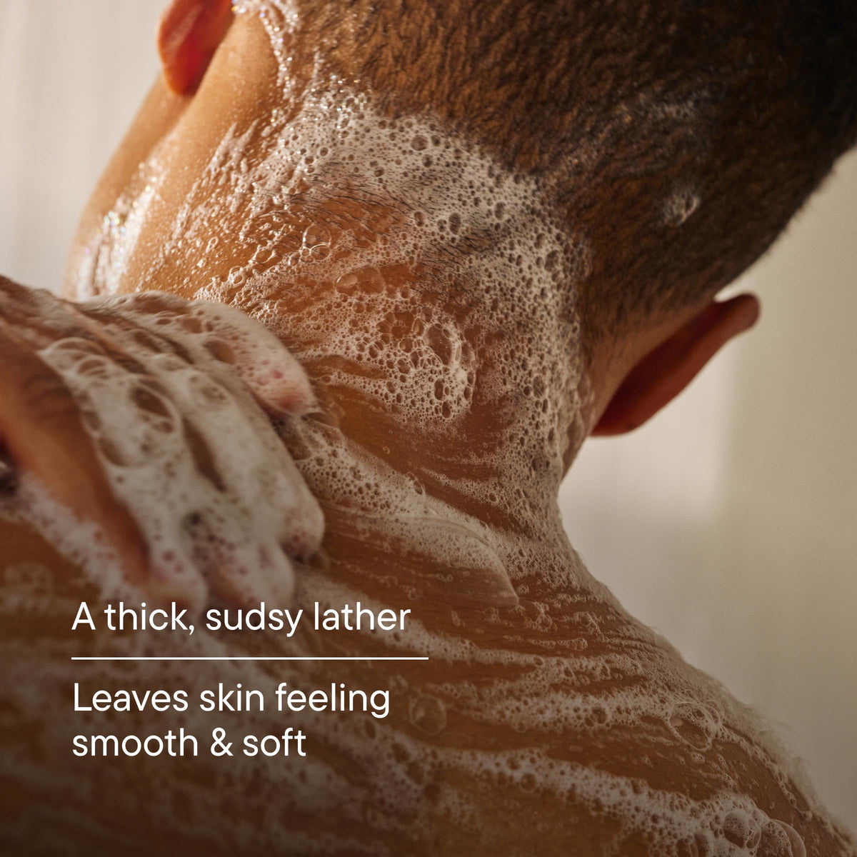 Harry's Men's Body Wash Spring lather on skin