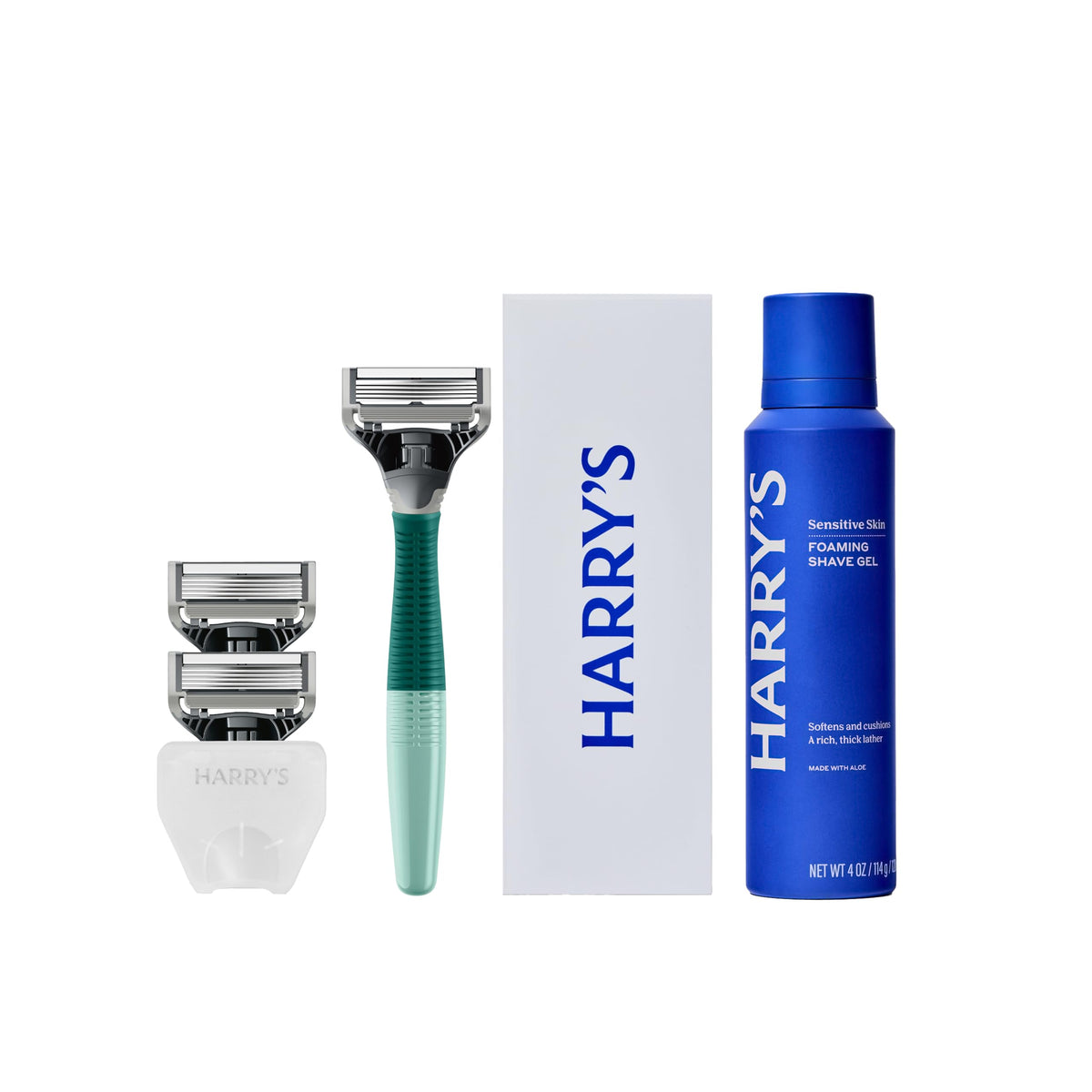 Harry's Original Shaving Kit with razor handle and shave gel