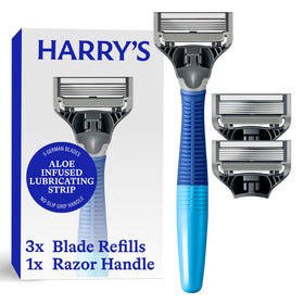 Harry's Original Shaving Kit with Truman razor handle and three blade refills