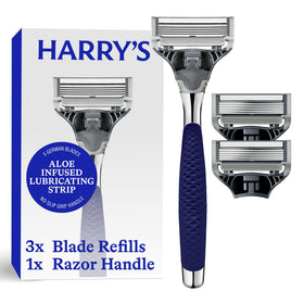 Harry's Original Shaving Kit with Winston razor handle and three blade refills