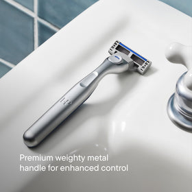 Harry's Plus razor handle with soft rubber grip
