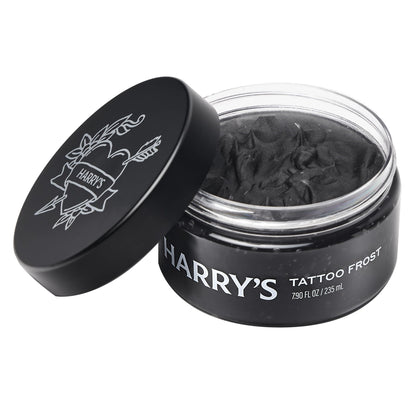 Harry's Tattoo Frost gel front view in frosted black container