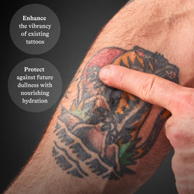 Harry's Tattoo Frost gel with ingredients highlighted