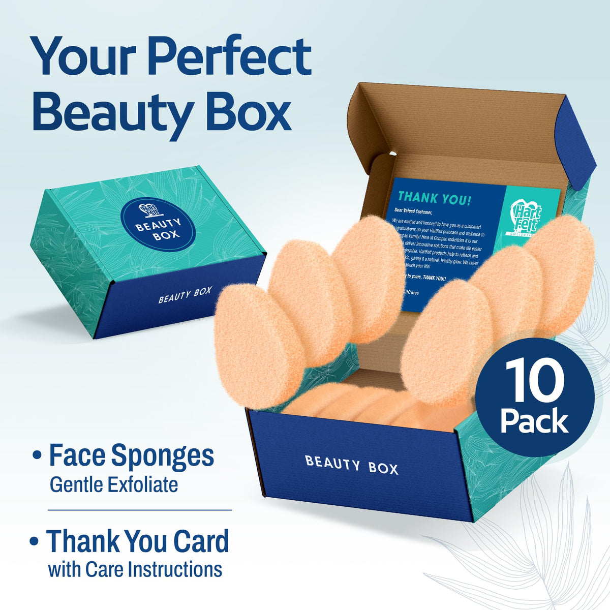 HartFelt Gentle Exfoliating Facial Sponge with natural background