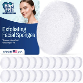 HartFelt Round Face Scrubber front view with packaging