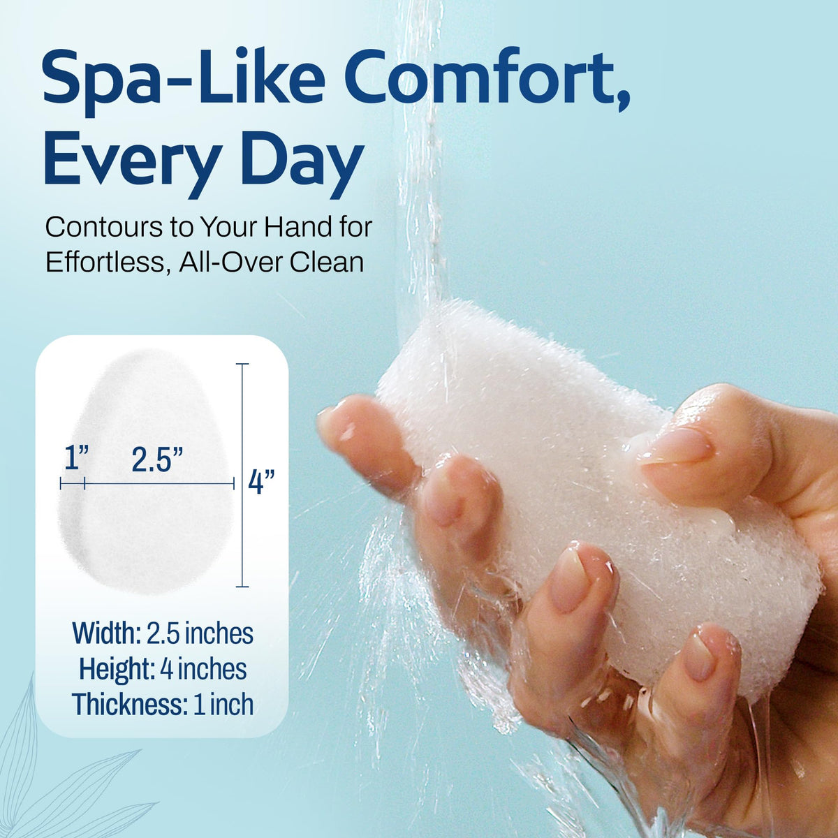 HartFelt Tear Drop Face Scrubber 8ct displayed on a bathroom counter