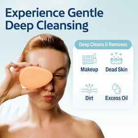 HartFelt Tear Drop Face Scrubber in hand for size reference