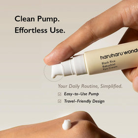 HARUHARU Black Rice Bakuchiol Eye Cream on a vanity