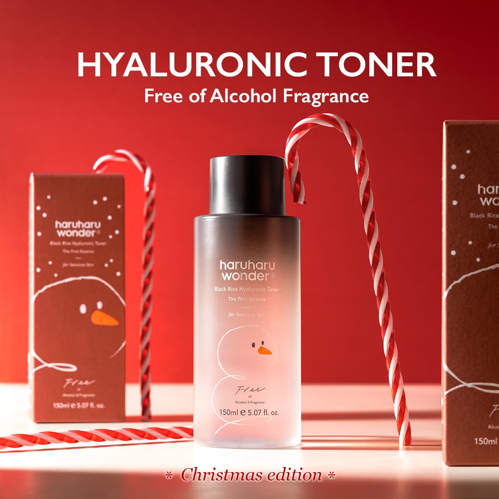 HARUHARU Black Rice Hyaluronic Toner Christmas Edition side view