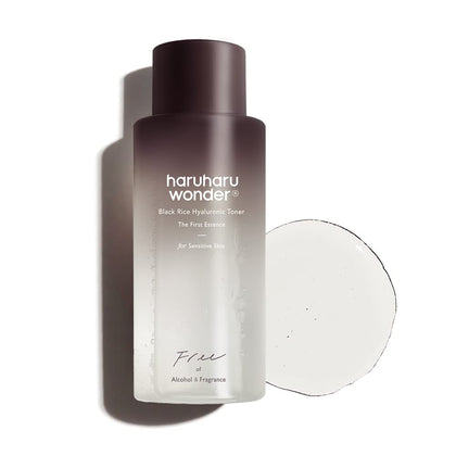 HARUHARU Black Rice Hyaluronic Toner front view, 5.1 fl. oz