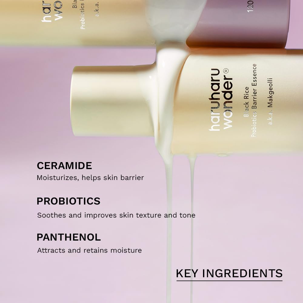 HARUHARU Black Rice Probiotics Barrier Essence back view