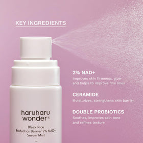 HARUHARU Black Rice Probiotics Serum Mist mist application on skin