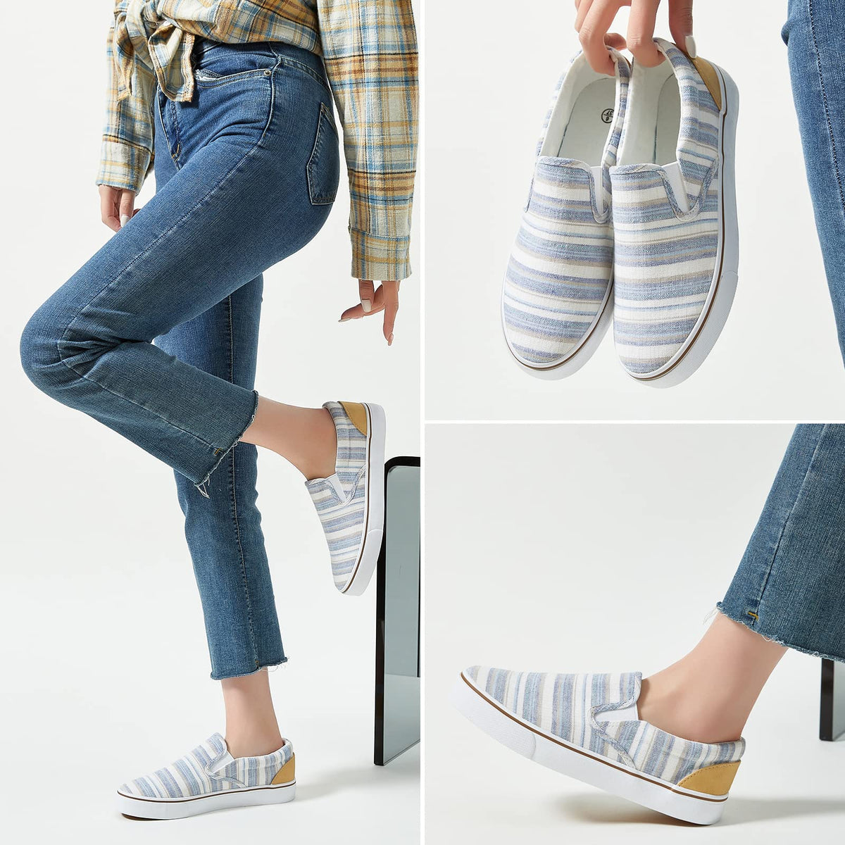hash bubbie Women's Canvas Sneakers showing breathable upper
