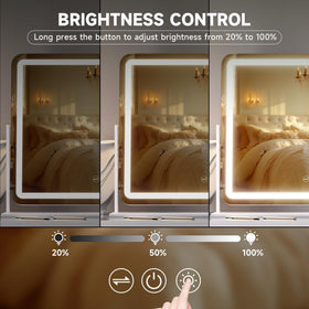 Hasipu Vanity Mirror 360° rotation feature demonstration