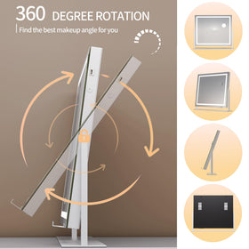 Hasipu Vanity Mirror displaying adjustable brightness settings