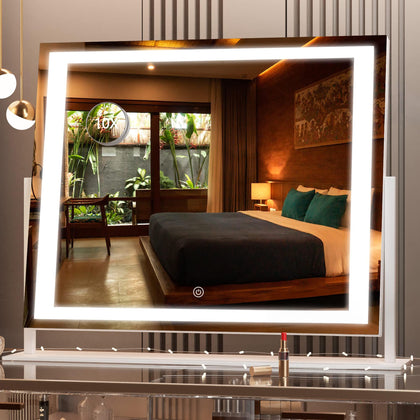 Hasipu Vanity Mirror front view with LED lights