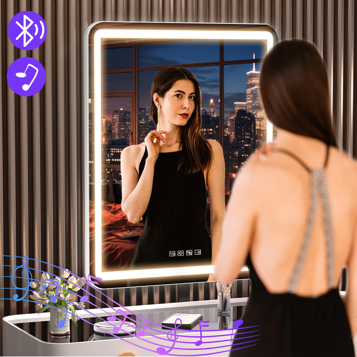 Hasipu Vanity Mirror mounted on wall