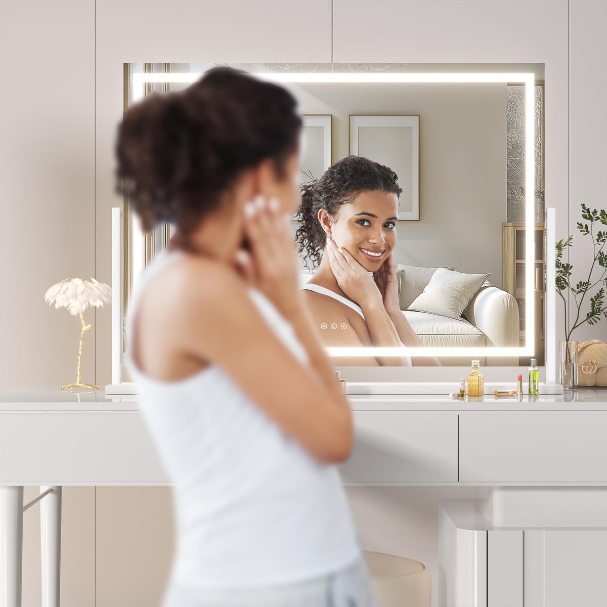 Hasipu Vanity Mirror packaging and accessories