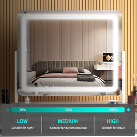 Hasipu Vanity Mirror showing 360° rotation capability