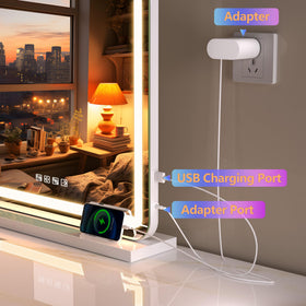 Hasipu Vanity Mirror with 10X magnifying glass attached