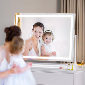 Hasipu Vanity Mirror with 360-degree rotation feature