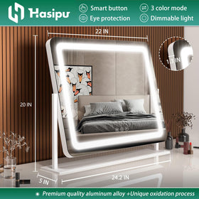 Hasipu Vanity Mirror with adjustable brightness settings