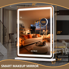 Hasipu Vanity Mirror with Bluetooth speaker in use