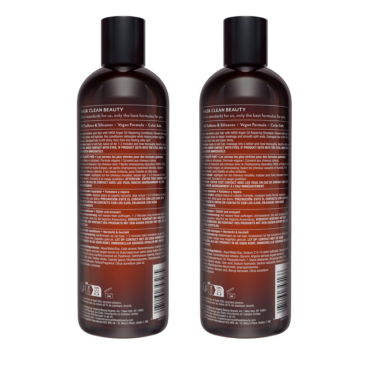 HASK Argan Oil Shampoo being applied to hair