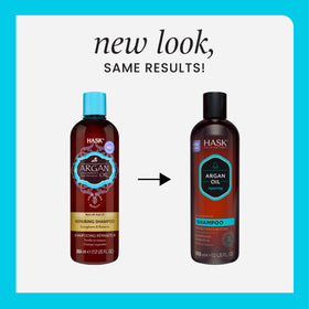 HASK Argan Oil Shampoo bottle with label
