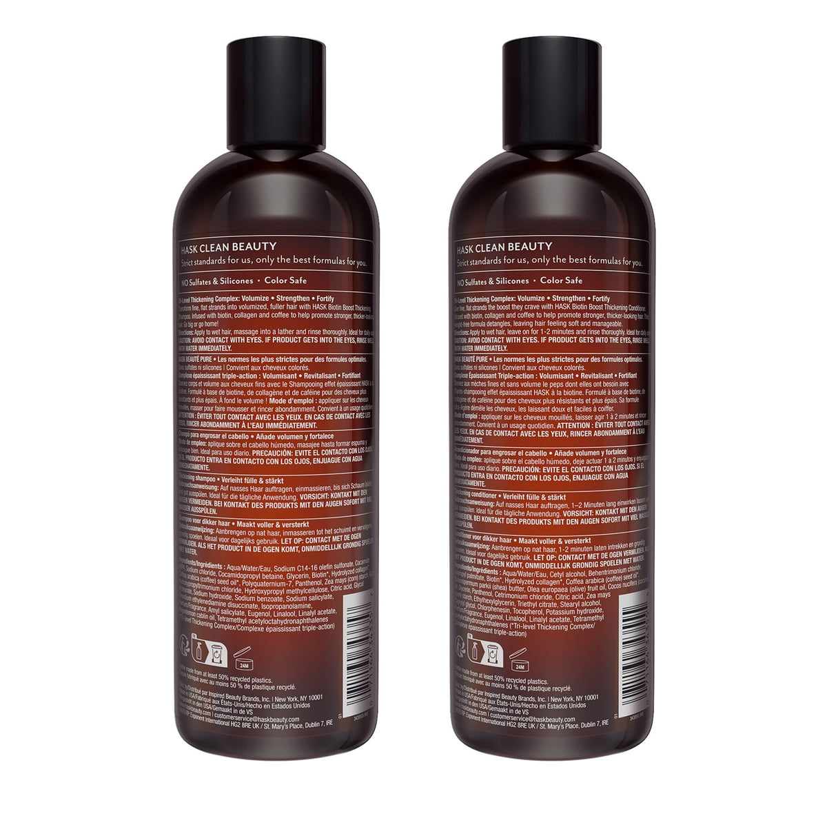 HASK Biotin support Shampoo and Conditioner set packaging
