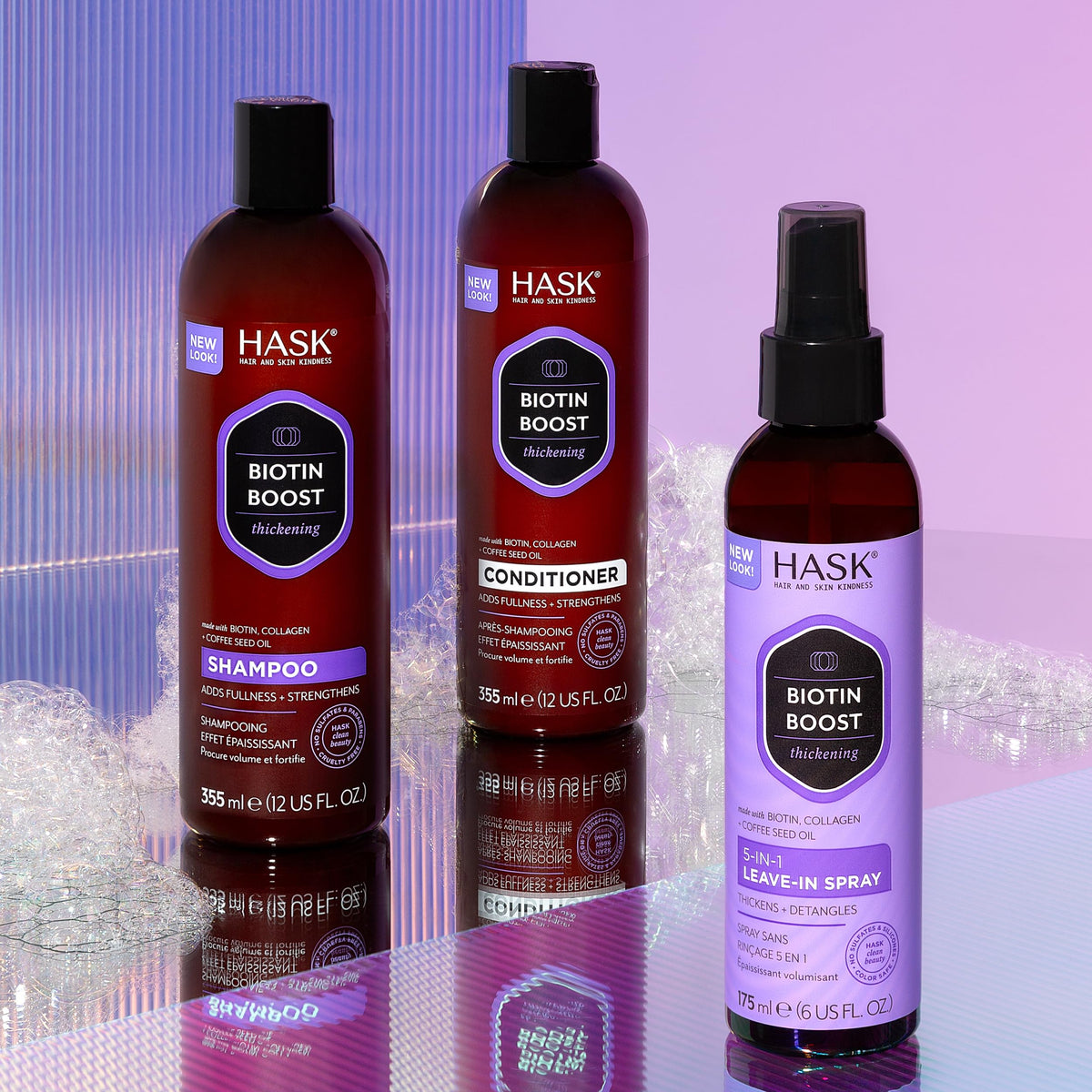 HASK Biotin support Shampoo and Conditioner set with fresh herbs