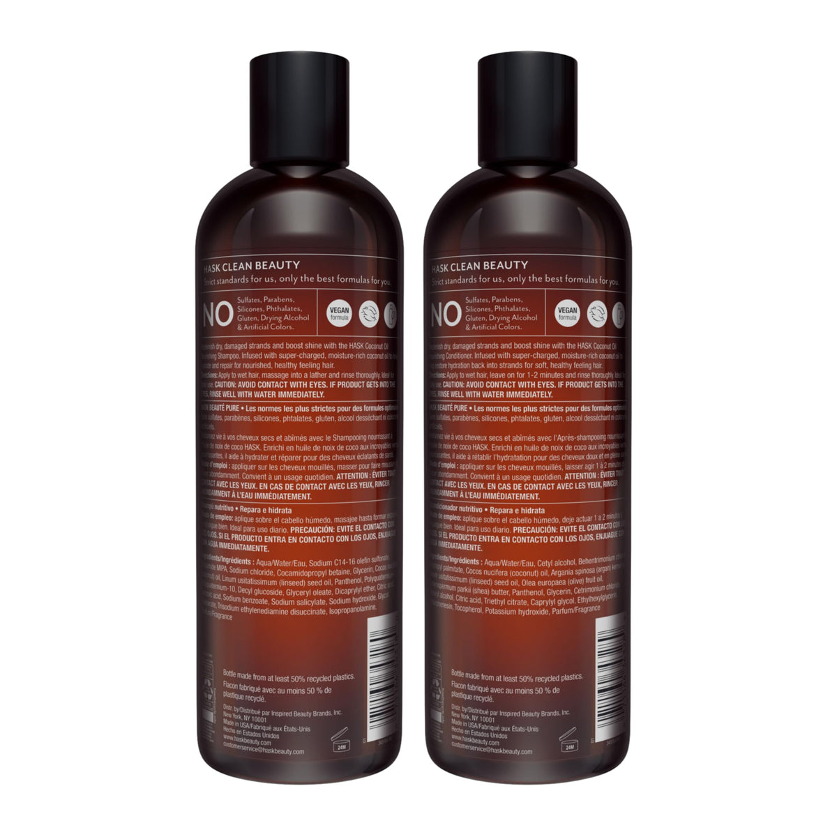 HASK Coconut Shampoo and Conditioner set lifestyle scene