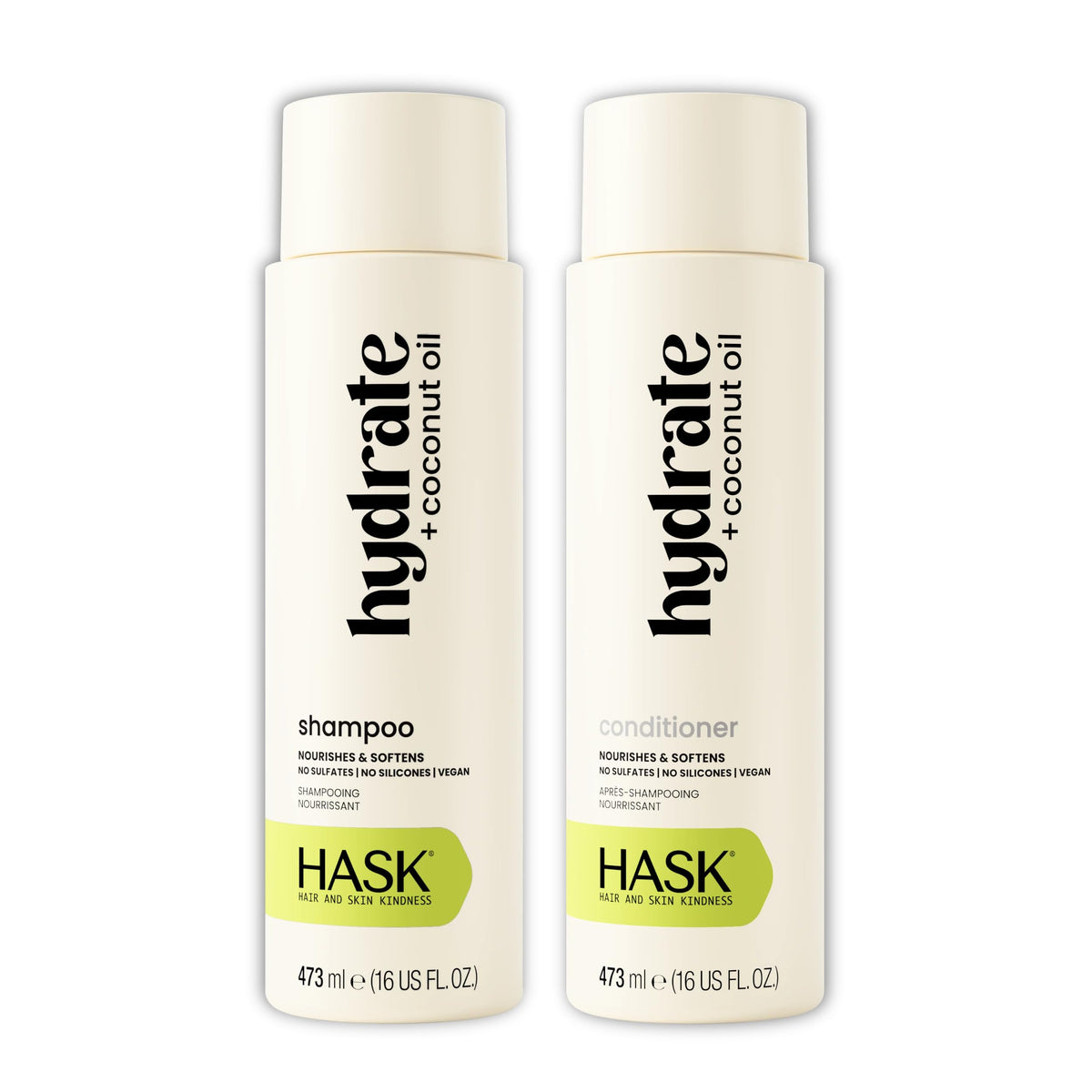 HASK Hydrate Coconut Oil Shampoo front view 16 oz