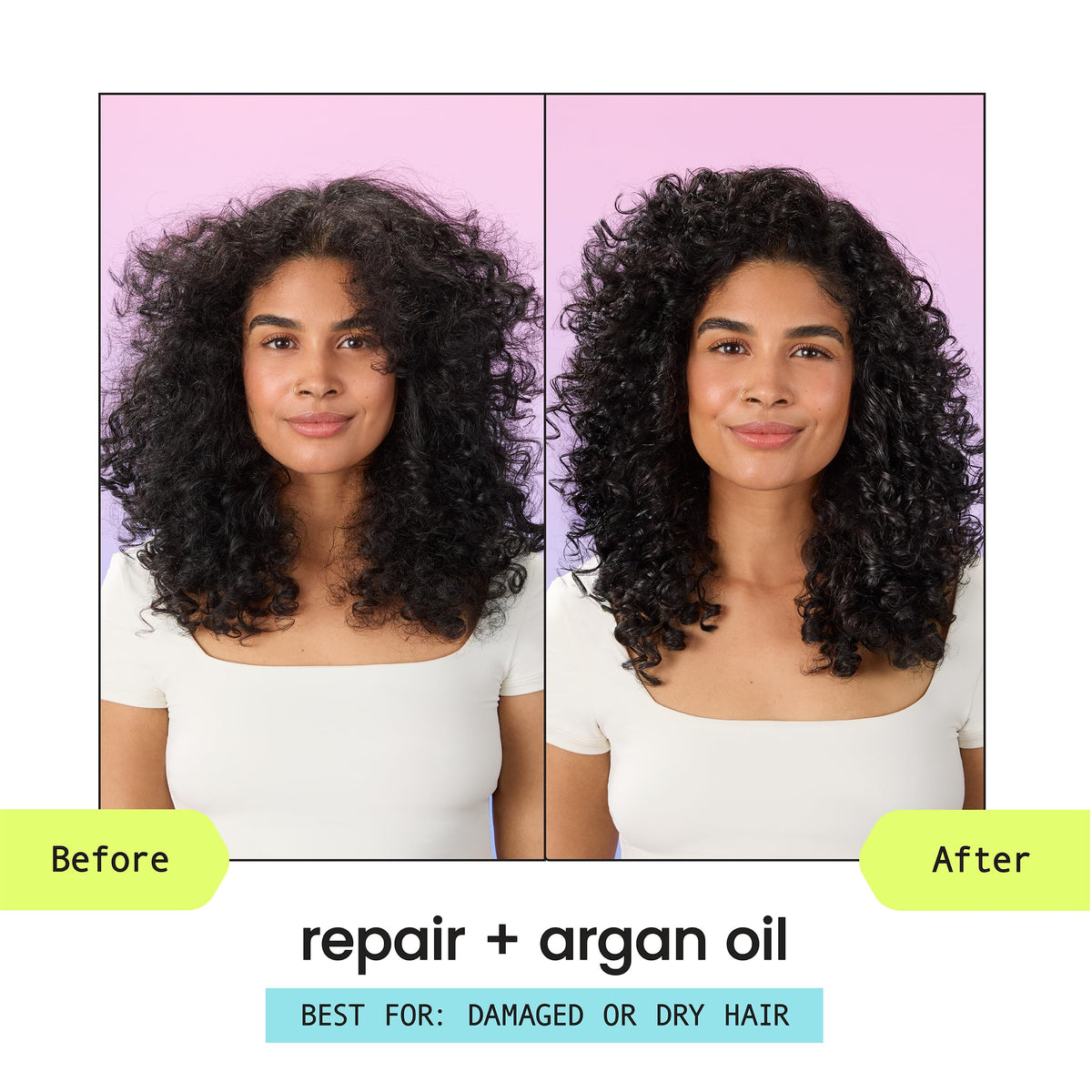 HASK Repair Argan Oil Shampoo and Conditioner set side by side