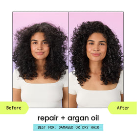 HASK Repair Argan Oil Shampoo and Conditioner set side by side