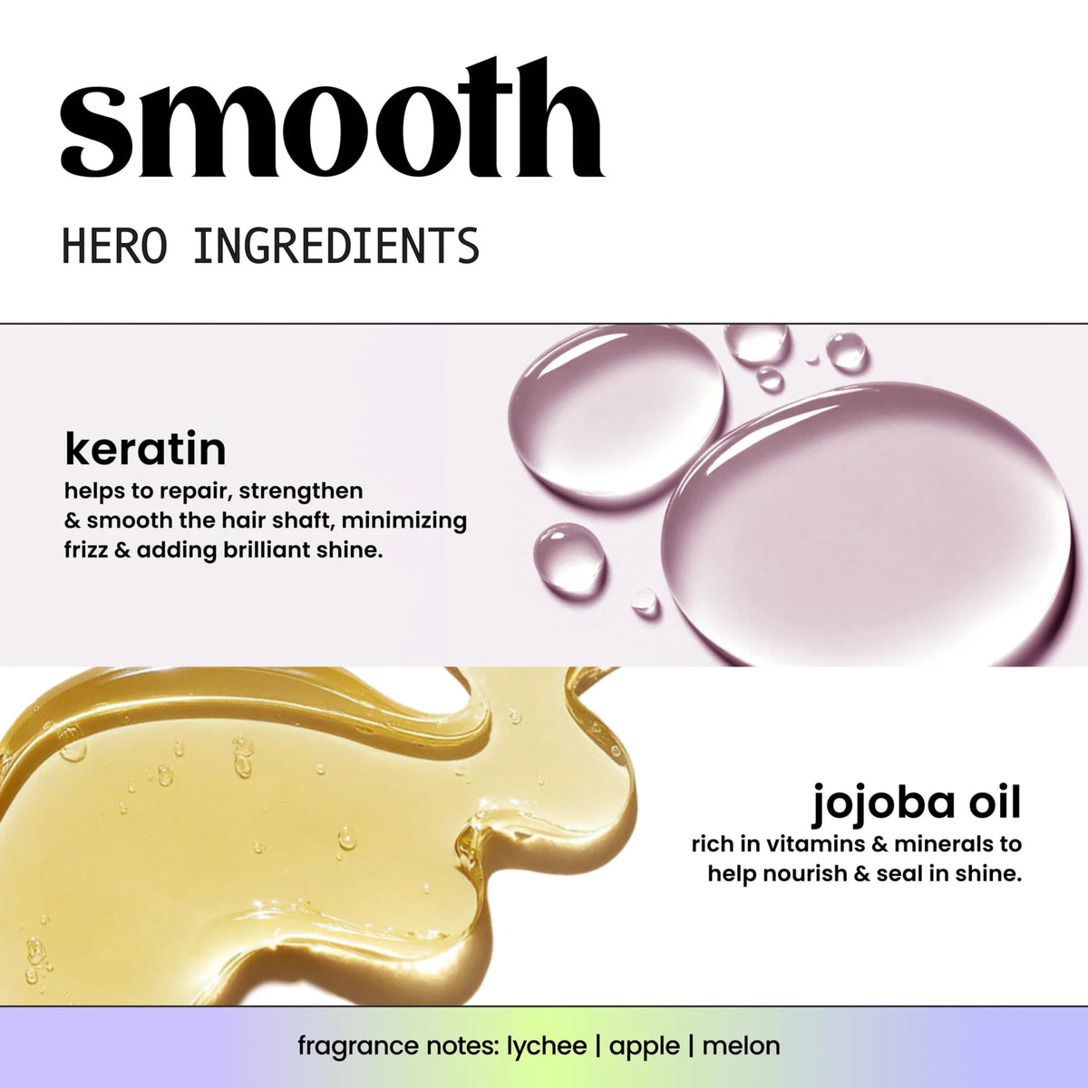 HASK Smooth Keratin Conditioner being applied to hair