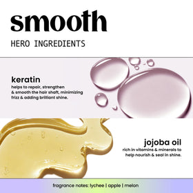 HASK Smooth Keratin Conditioner being applied to hair