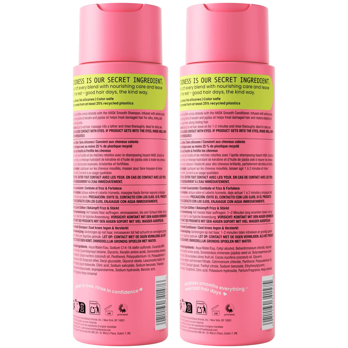 HASK Smooth Keratin Conditioner close-up of label