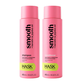 HASK Smooth Keratin Shampoo bottle front view, 16 oz