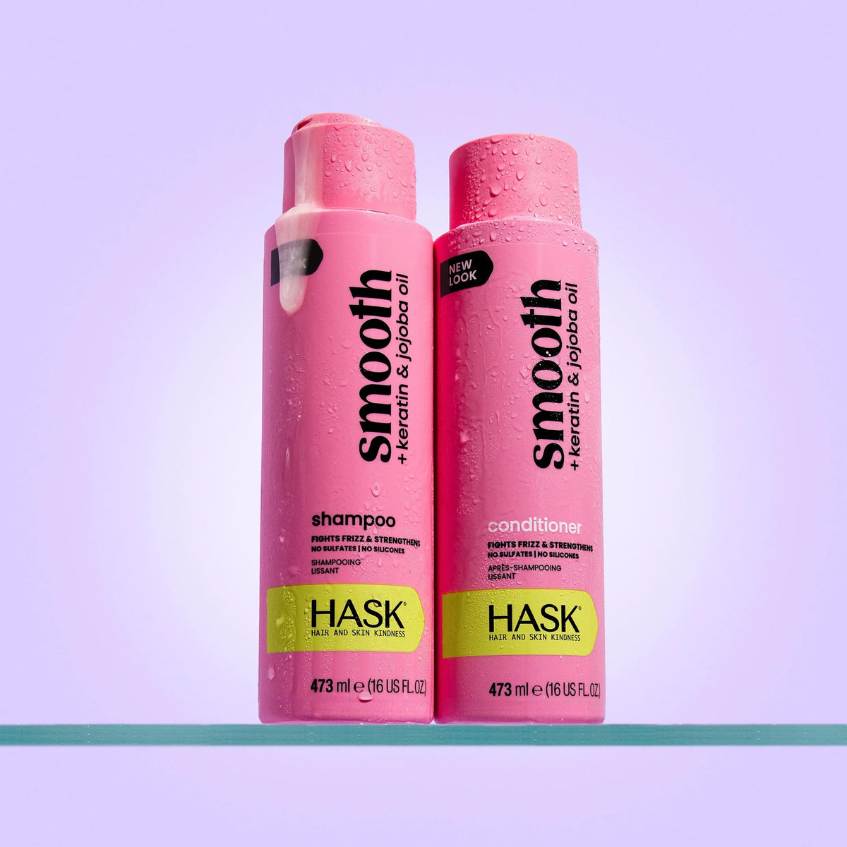 HASK Smooth Keratin Shampoo close-up of label