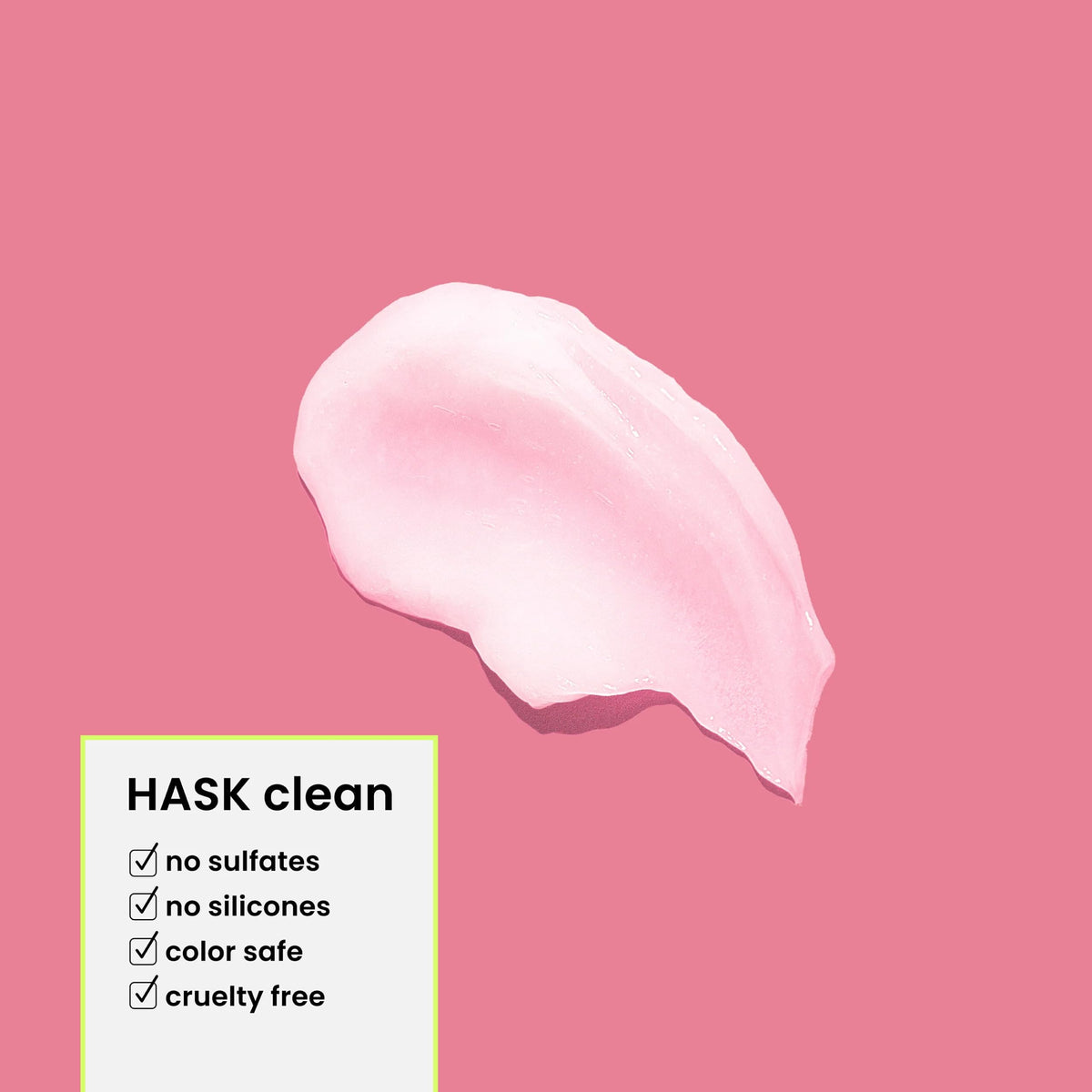 HASK Smooth Keratin Shampoo lathering on wet hair