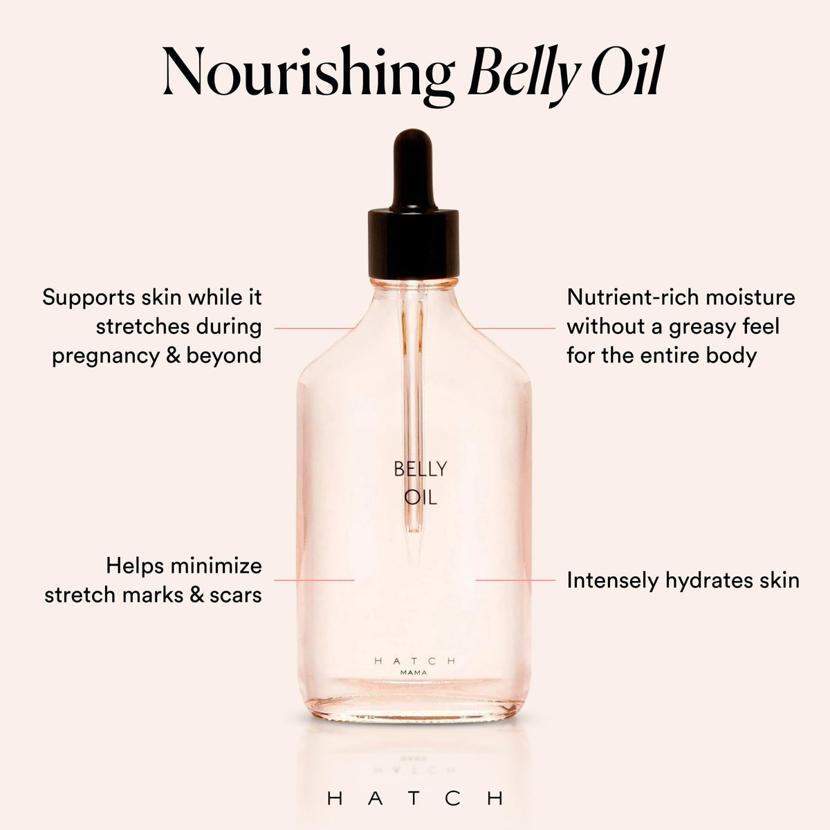 HATCH Belly Oil bottle showing the pump top