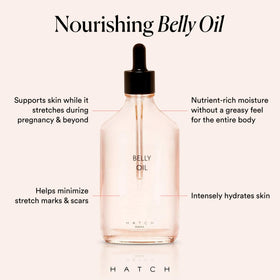 HATCH Belly Oil bottle showing the pump top