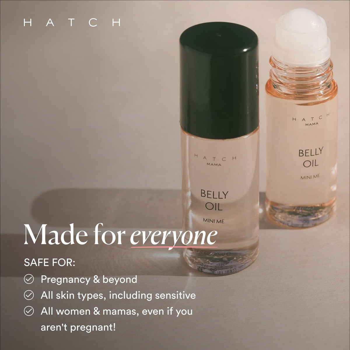 HATCH Belly Oil Mini in bathroom setting