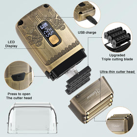 Hatteker Foil Shaver close-up showing blade