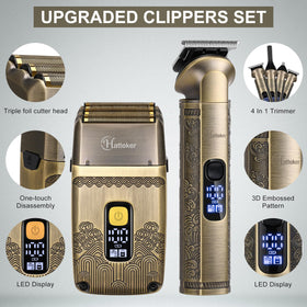 Hatteker hair clipper with guide combs