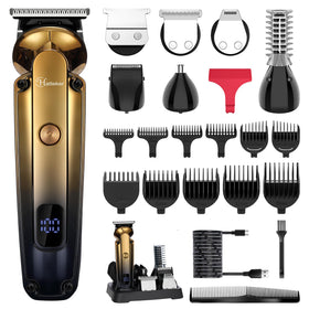 Hatteker Men's Beard Trimmer Kit with T-blade and attachments